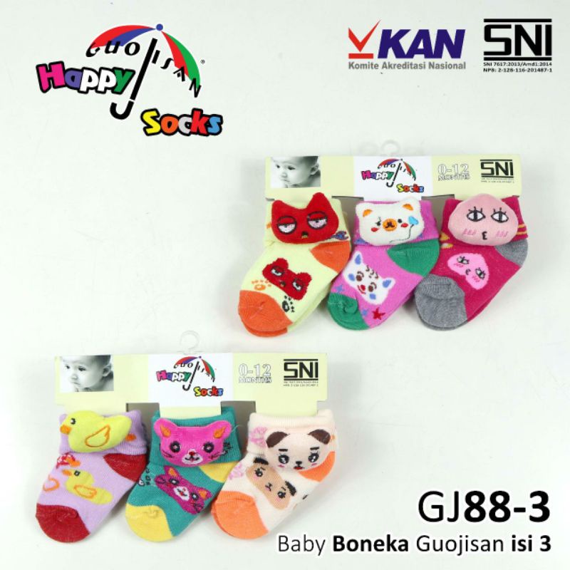 Kaos kaki bayi boneka 3 in 1