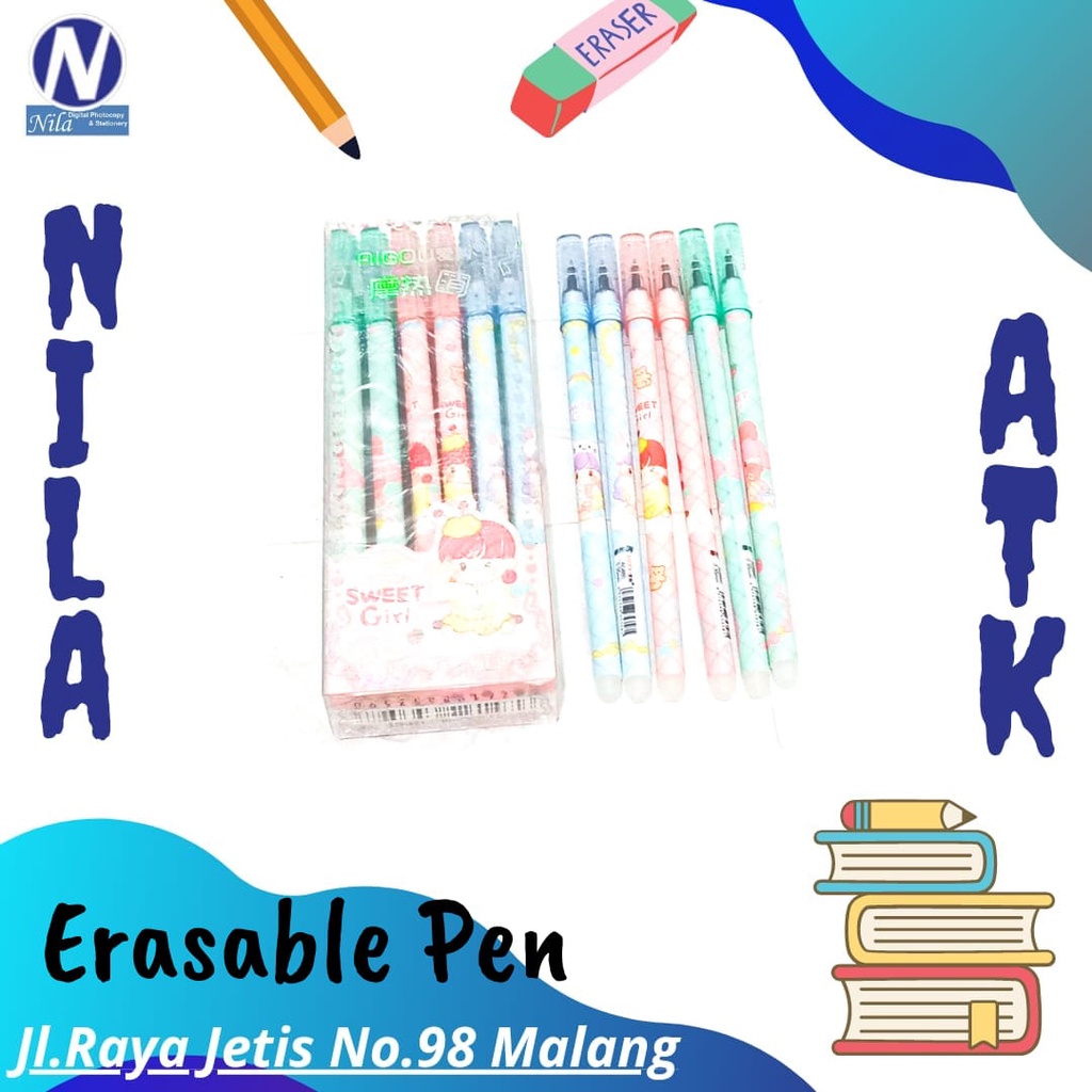 

BULPOIN AIGOU GEL / KARAKTER LUCU / BISA DI HAPUS / MURAH / HARGA PER PCS / ERASER PEN