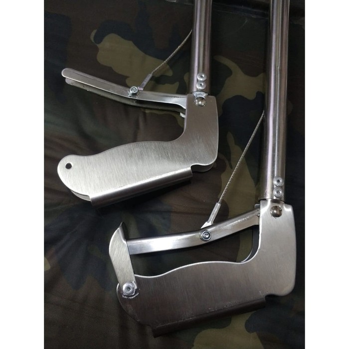 70cm stik tongkat penjepit penangkap ular reptil anti karat stainless