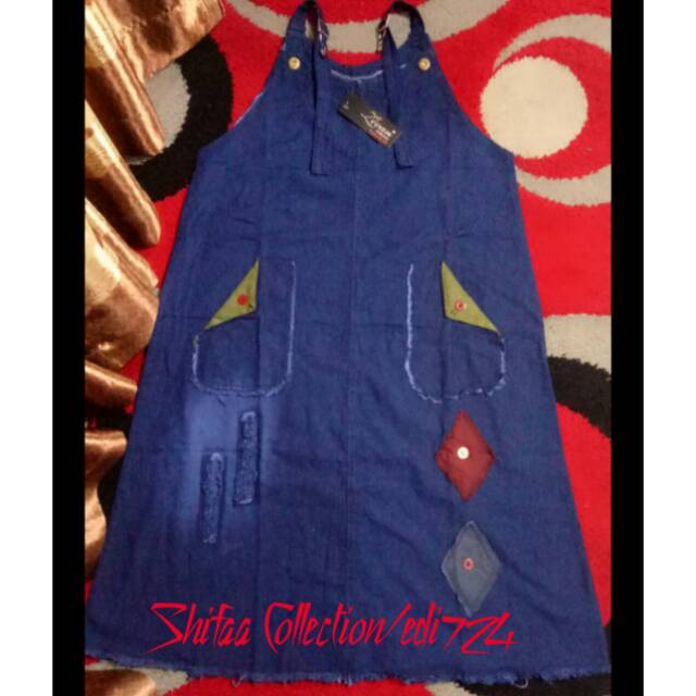 Baju Kodok Jeans Anak Perempuan / Baju Overall Anak Tanggung  (13-15 thn)