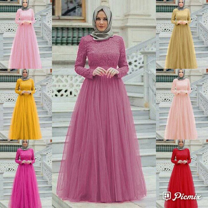 Baju Lebaran 2020 Shellasaukia Rt297 Baju Gamis Syari Wanita T QW916 Cc Hx Dm Gv Blz Bb Maxi Almaer