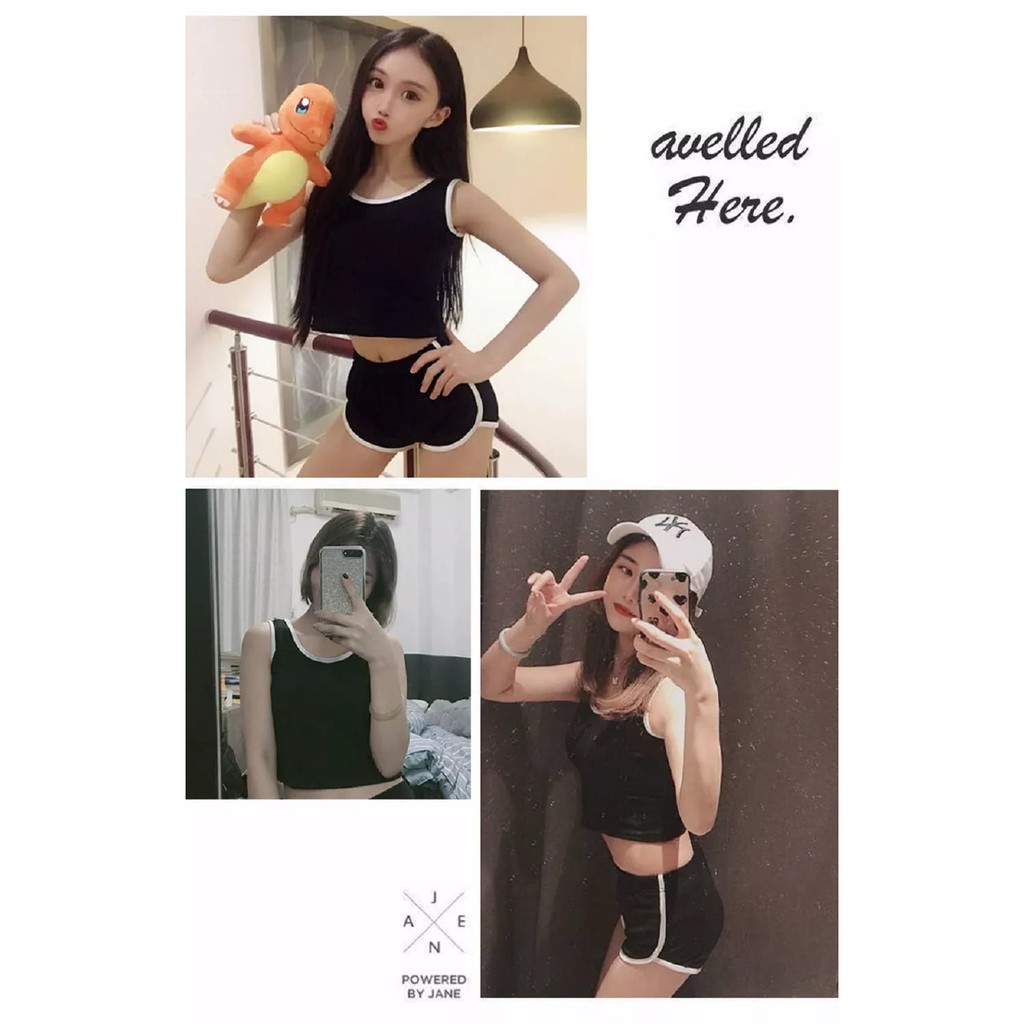 Vbras Offical Shop BR42 Pakaian Olahraga Sport Stelan Crop Top Sport Zumba Gym Yoga-7