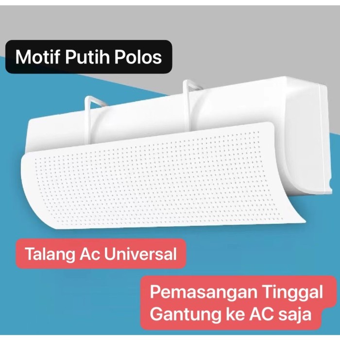 Penahan Hembusan Angin AC Talang AC Reflektor Penutup Air Screen Cover - Putih Polos