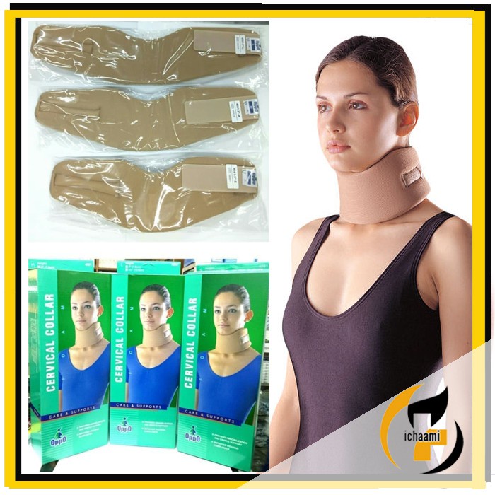 Penyangga Leher Oppo Cervical Collar MenyanggaTulang Leher Neck Traction Bahan Lembut 4091