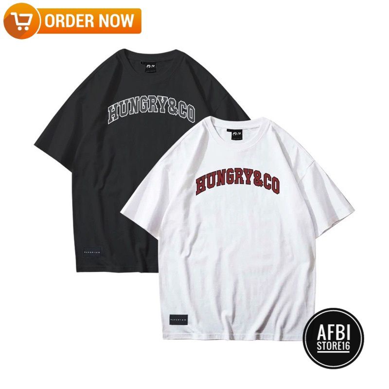 [ COD ] TSHIRT BAJU KAOS DISTRO HUNGRY & CO / KAOS DISTRO PRIA WANITA