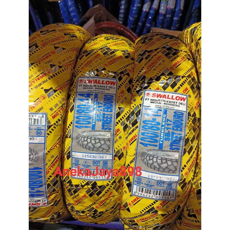 Ban luar 100 / 80- 14 swallow street enduro SB-117 tubeless