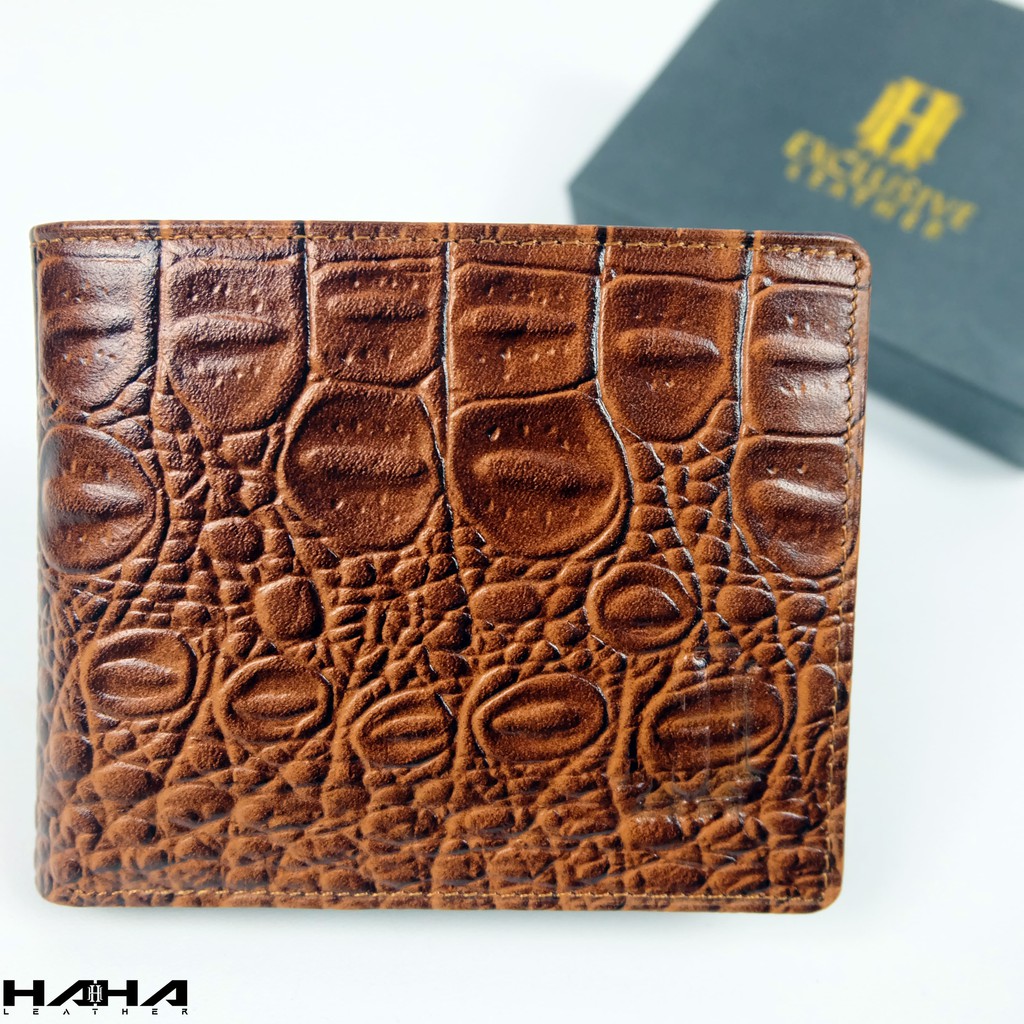 Dompet SYBU Kulit Sapi Motif Buaya Cowok Pria Laki - Originale Leather Wallet