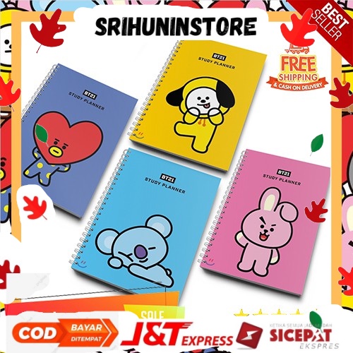

SRIHUNINSTORE - NOTEBOOK A5 BUKU TULIS BUKU CATATAN KPOP BTS ARMY BT21 ISI 50 LEMBAR BOOKPAPER 70GR POLOS