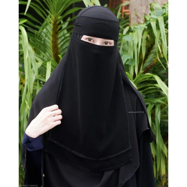 Jual Niqab Dubai Payet Cadar Sifon Niqob Bandana Shopee Indonesia