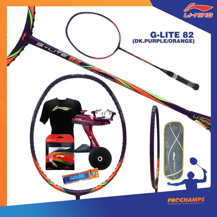 PROMO PAKET LINING G LITE 82 RAKET BADMINTON ORIGINAL