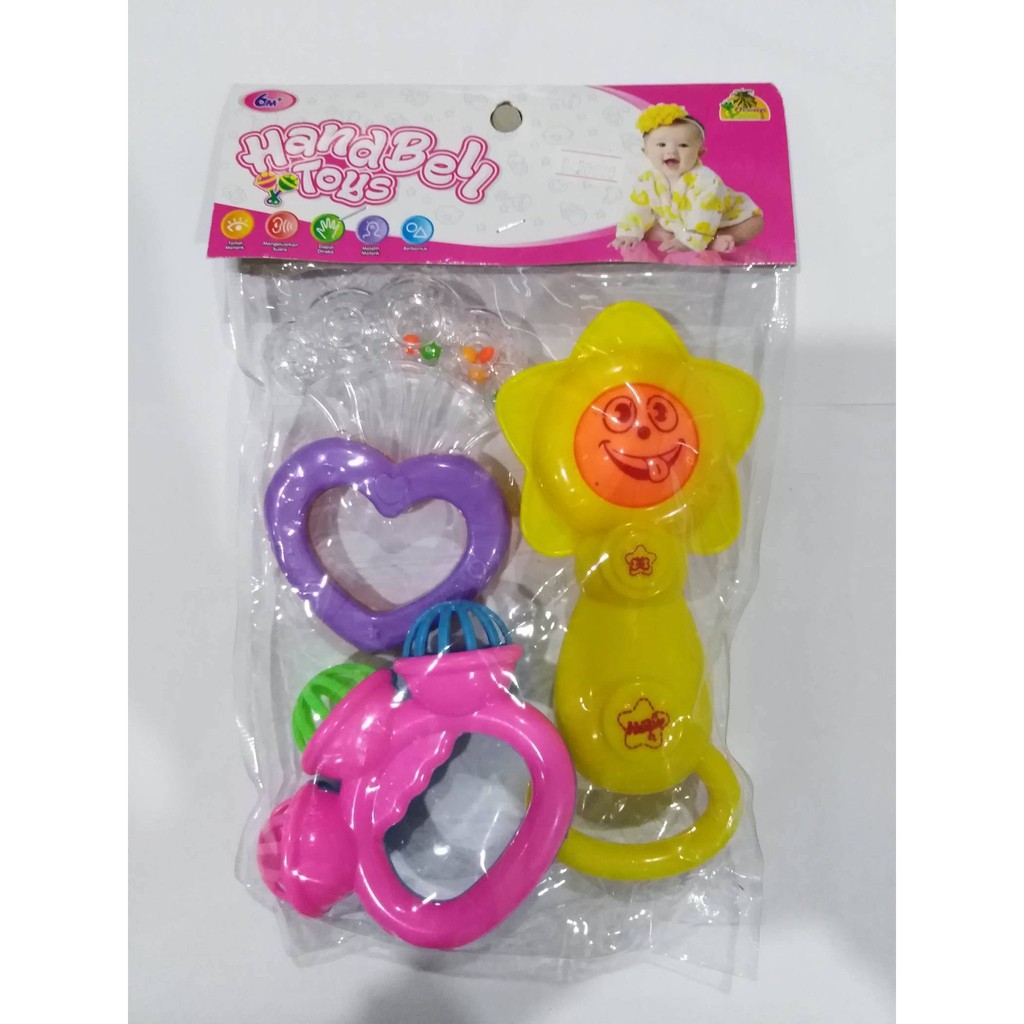 Kerincing Kerincingan Bayi Set Gagang Genggam Musical Baby Rattle Usia 3 Bulan+ SNI