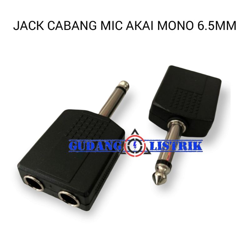 Jack T Cabang Splitter Mic Akai Mono Microphone  T Socket