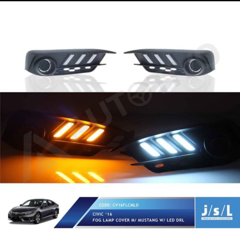 foglamp cover LED DRL vlcivoc trubo model Mustang jsl