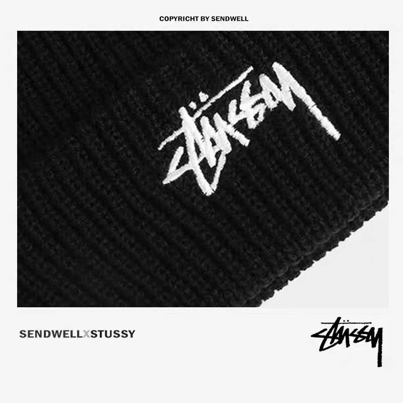 Topi Beanie Rajut Desain Stussy Gaya Kasual Untuk Pria Dan Wanita