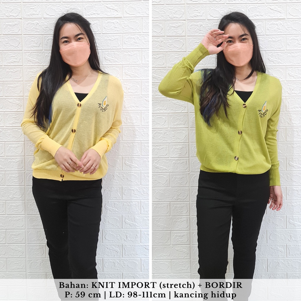 2212 premium avocado knit cardi