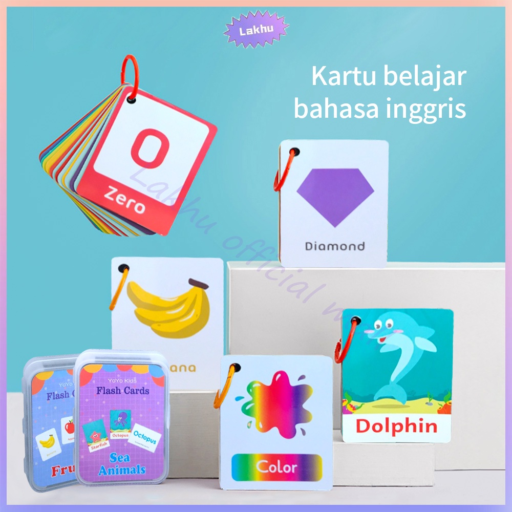 JCHO flash card edukasi anak/kartu edukasi kartu pintar anak bayi flash card abjad