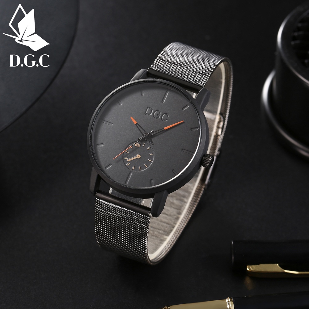 DGC Jam Tangan Pria Grosir Terbaru Stainless Steel Rantai Jam Tangan Pria Sabuk Analog Fashion G44