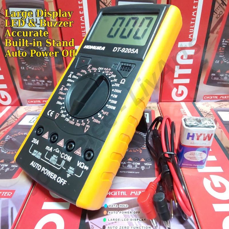 Avometer Digital Multimeter Multitester Digital DT9205A Besar Awet DT 9205A bkn DT830B Zotek ZT102