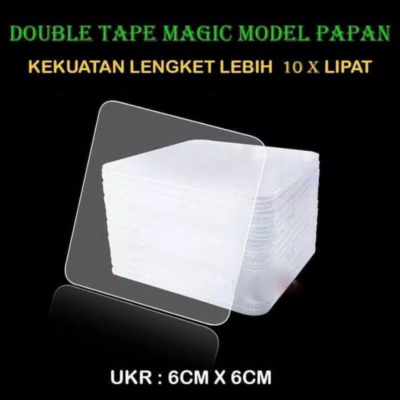 AS193  Double Tape Magic Side Nano Tape Papan Motif Baru Transparan Serbaguna