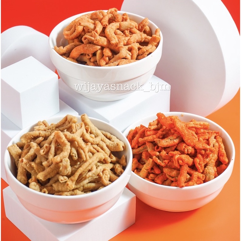 

Keripik kripik usus ayam h.rojali 500 gram original bbq balado