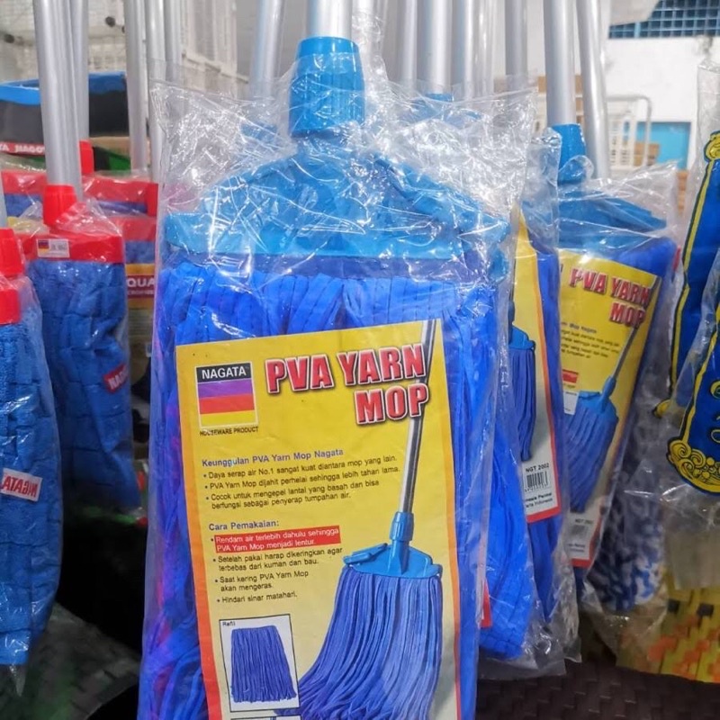 KAIN PEL LANTAI BAHAN KANEBO BIRU BAGUS NAGATA 2002