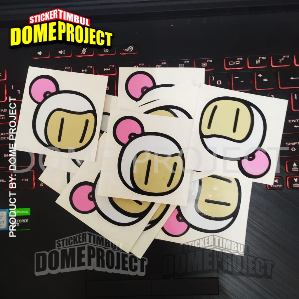 [PROMO BUY 3 GET 1] BOMBERMAN HEAD STIKER CUTTING STIKER AESTHETIC STIKER AKSESORIS SEPEDA MOTOR