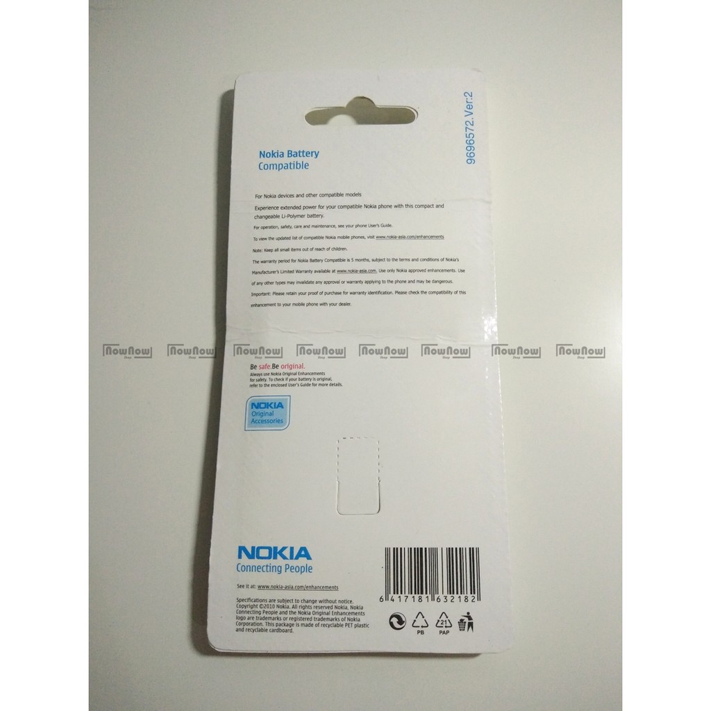 Baterai Nokia 6212 Classic 6216 Classic 6600 Slide 6600i Slide BL-4U BL4U ORI OEM Batre Battery