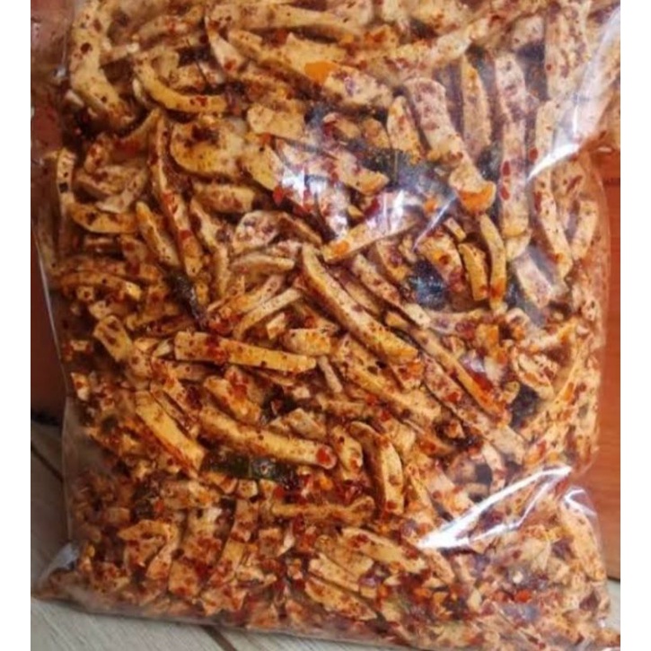

Basreng Stik Daun Jeruk Pedas Dan Original 1kg