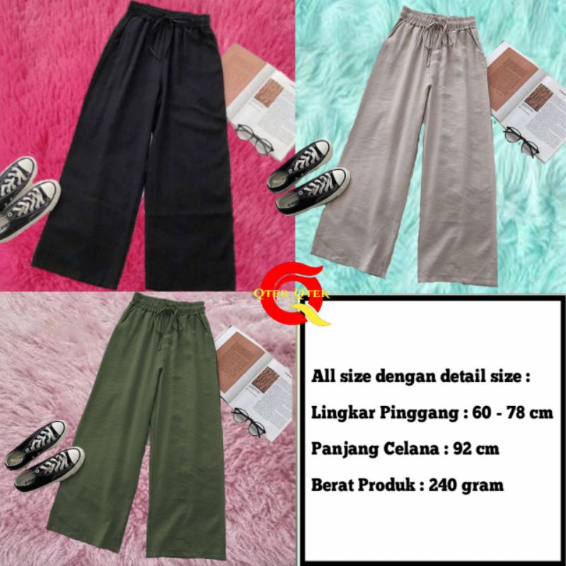 WIDI PANTS KULOT SERUT LINEN RAMI'