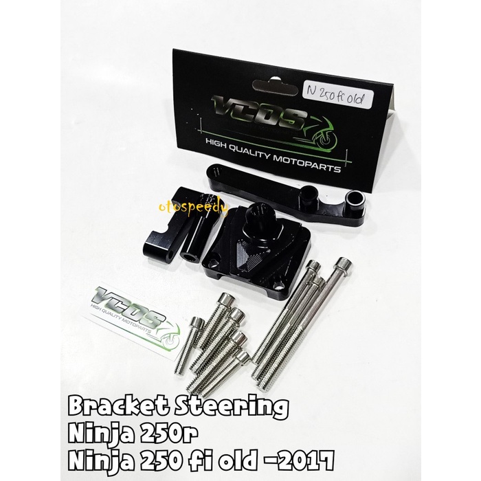 Breket Steering damper ninja 250r ninja 250 fi bracket stabilizer stang