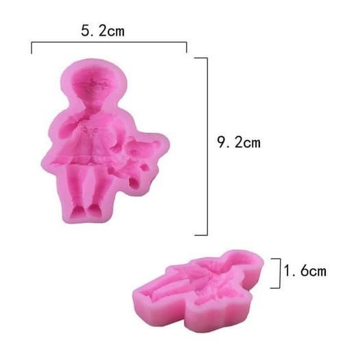 3D Silicon Mold Fondant Cake Decoration - Baby Boy and Girl