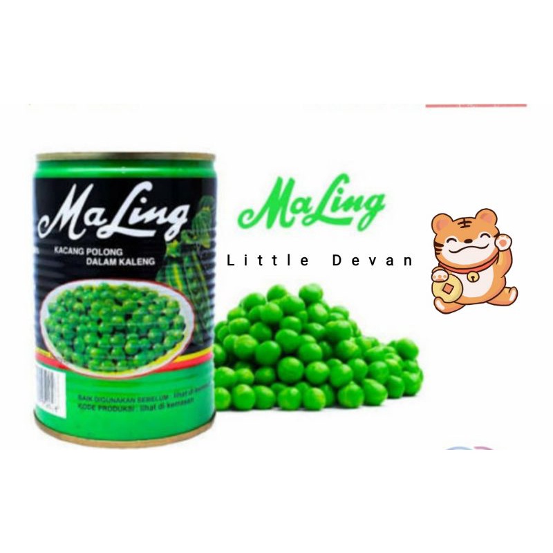 green peas kacang polong kaleng maling ma ling berat 397 gr