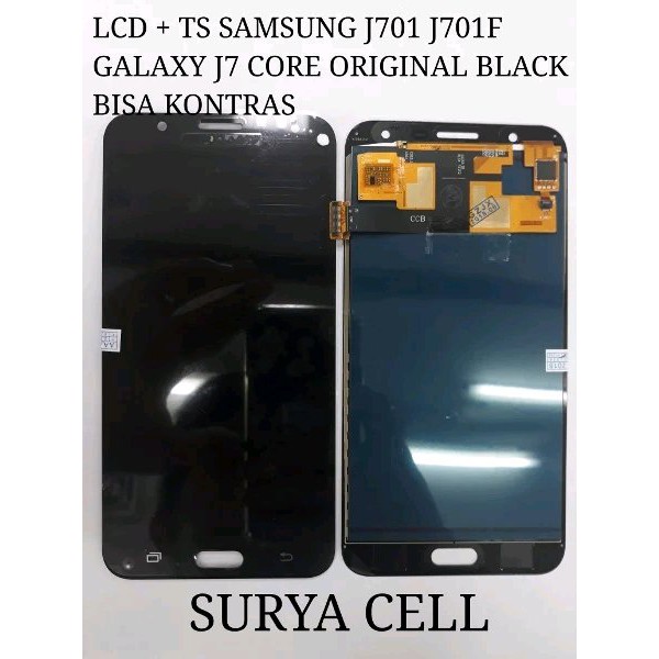 LCD TOUCHSCREEN SAMSUNG J701 J701F GALAXY J7 CORE ORIGINAL BLACK BISA KONTRAS
