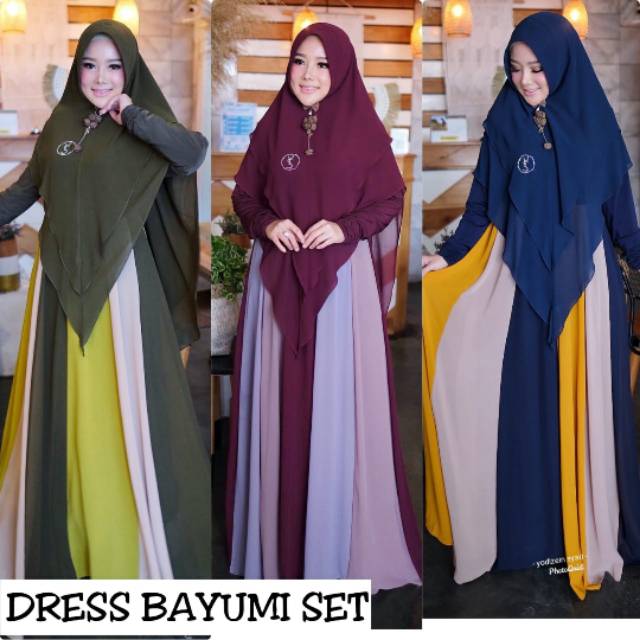 Dress Bayumi set ori by.yodizein syar'i