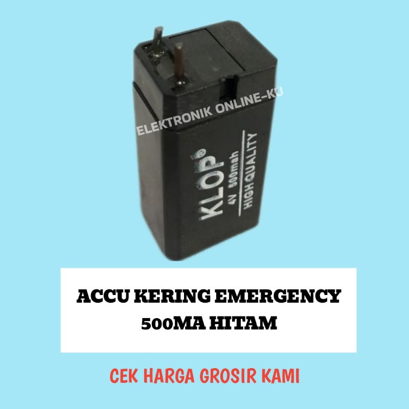 ACCU KERING EMERGENCY 500MA HITAM