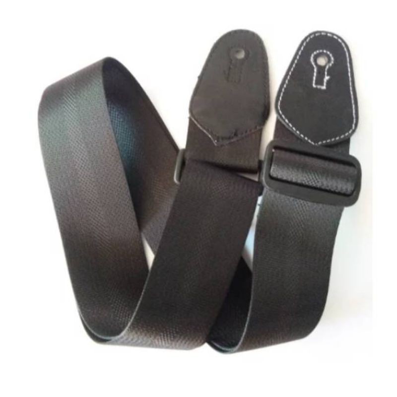 Strap Gitar Akustik Elektrik Hitam Polos