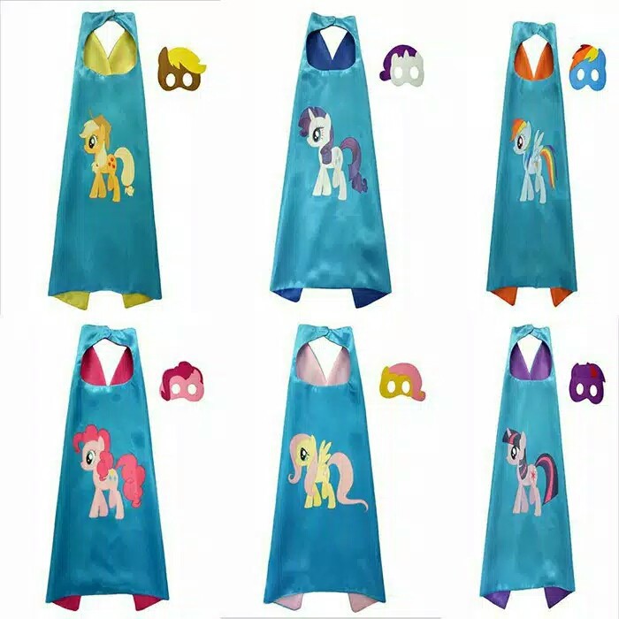 MOMBABY1 Jubah My Little Pony dan Topeng atau Kado Mainan Anak My Little Pony Jubah dan Topeng