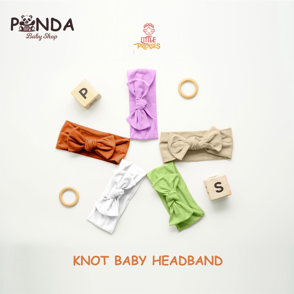 Little Prenses Knot Baby Headband - Bandana Bando Donat Bayi dan Anak New Born Perempuan Newborn 0 6 Bulan Set Lucu Korea