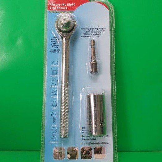 KUNCI PAS SUPER GATOR GRIP UNIVERSAL SOCKET KUNCI RING KUNCI PAS UNIVERSAL