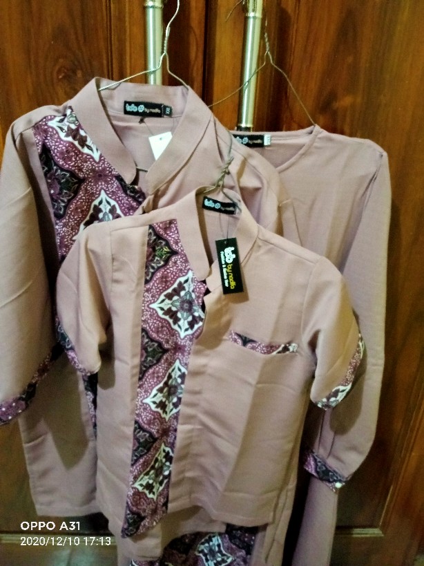 Gamis Couple Syari Kombinasi Batik Baloteli Premium Gamis Lamaran Dress Wanita Batik Modern