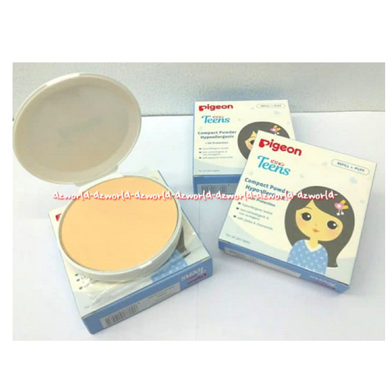 Bedak Pigeon teens Teen compact powder Bedak Remaja White-Pink