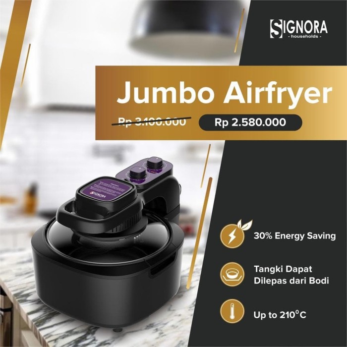 Digital Air Fryer Jumbo Signora / Jumbo Air Fryer Signora / Menggoreng Tanpa Minyak