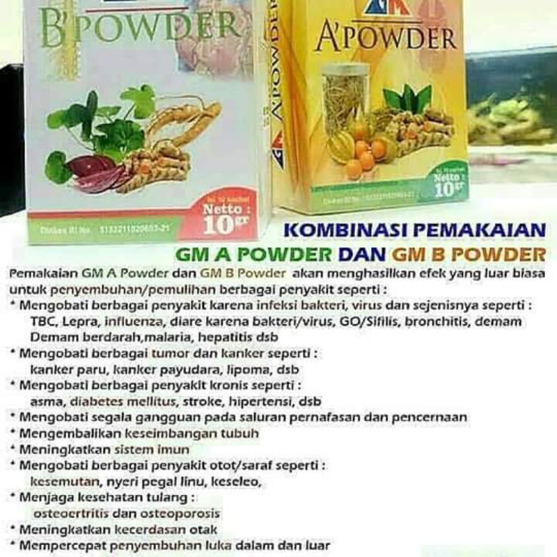 

HERBAL KABUYUTAN PAKET A POWDER & B POWDER 100% original (10g x 10 saset)