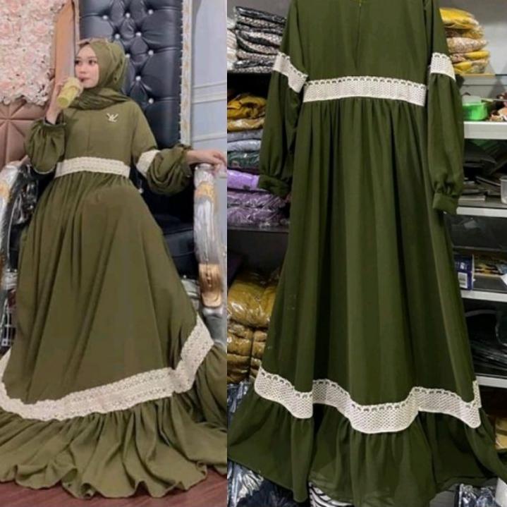 Sangat Nyaman.. DANIK MAXY CERUTY BABYDOLL FULL PURING DANIK MAXI JUMBO BAJU GAMIS JUMBO TERBARU GAM