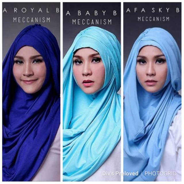 Preloved Hijab Elsa by Meccanism Blue Series