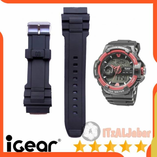 TALI JAM TANGAN IGEAR i164-1938 RUBBER STRAP IGEAR I164-1938