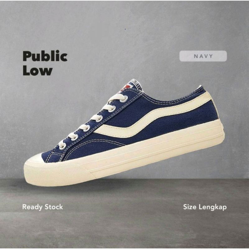 Ventela Public Low Navy BNIB - Sepatu Sneakers