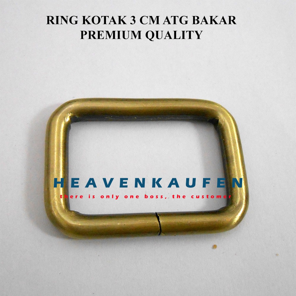 Ring Kotak Tas ATG Bakar 3 cm Bagus Kualitas Premium Tebal