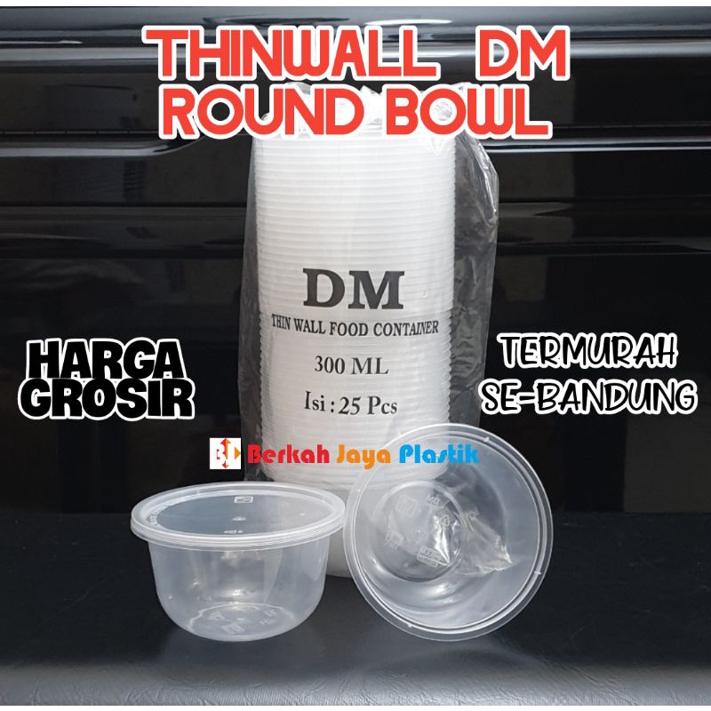 Thinwall DM 300ml Bulat Bowl RB Oval