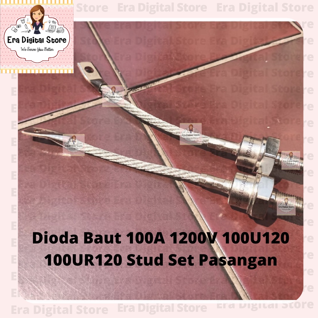 Dioda Diode Baut 100A 1200V 100UR120 100U120 Stud Set Pasangan